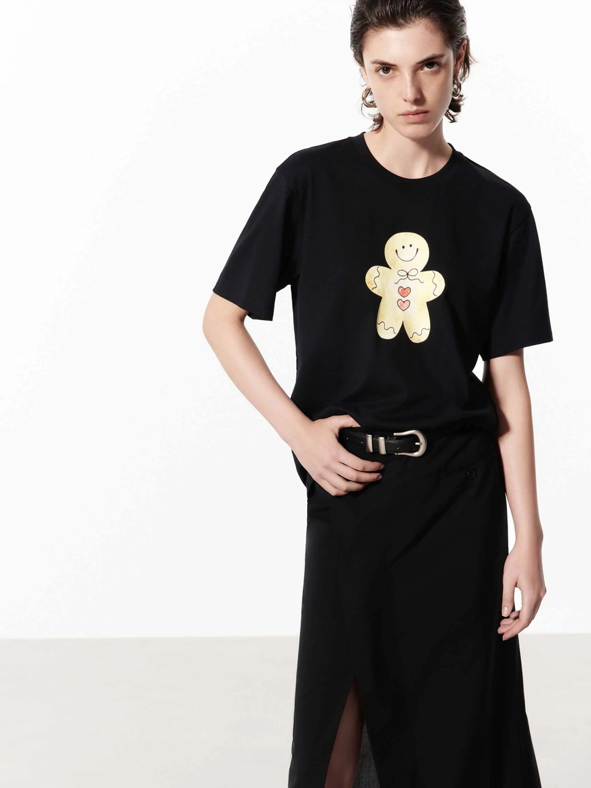 Odor Resistant Treatment Cartoon Print Cotton T-shirt