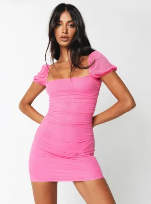 Charvi Mini Dress Pink Tall High Thread Count Cotton City Babe