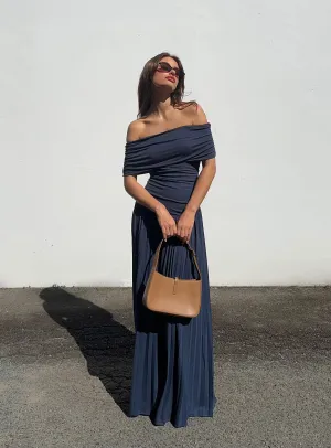 Steel Frame This dress features a classic design that works well for both day and night wear Field Of Dreams Maxi Dress Navy
