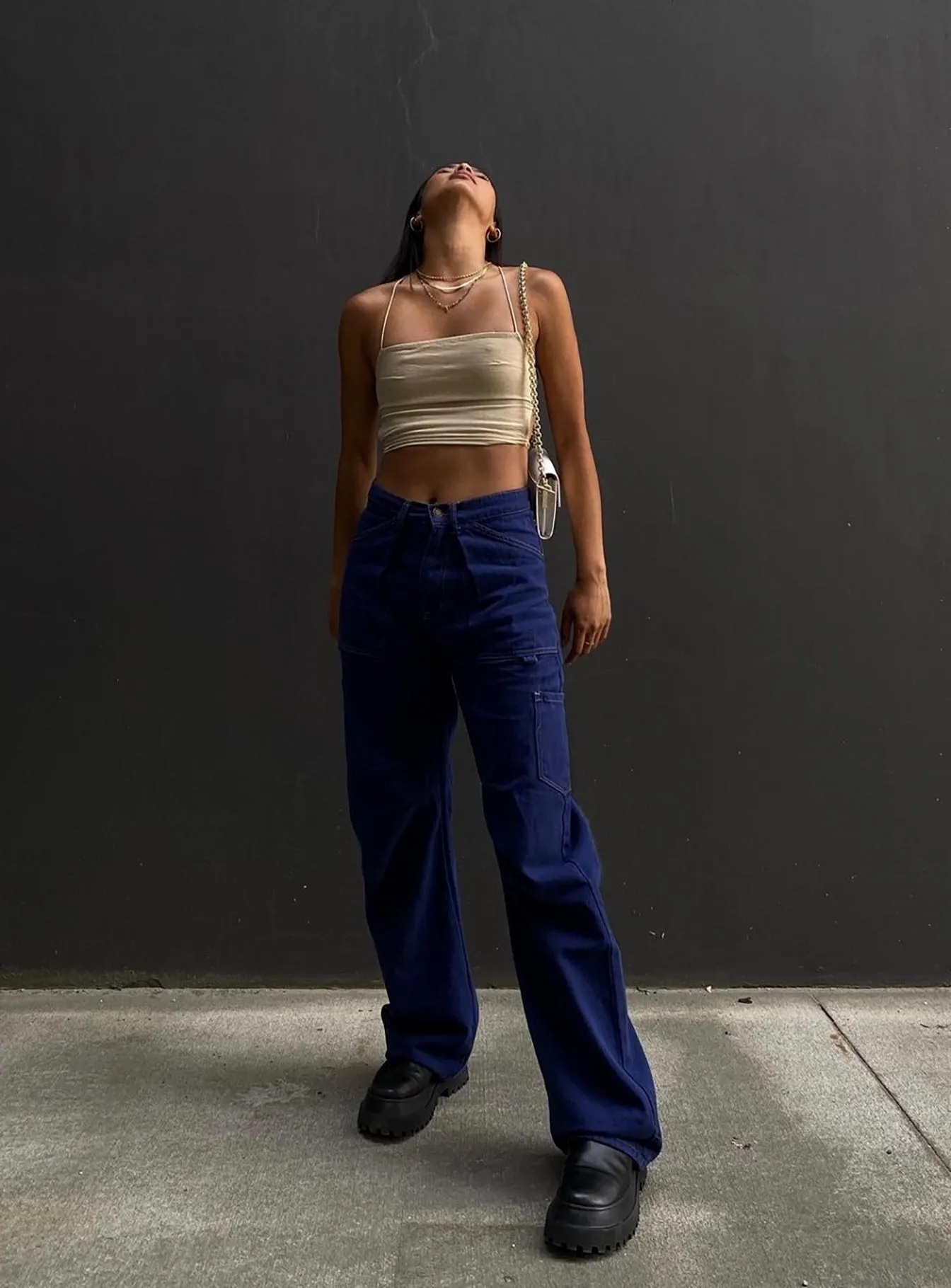 Miami Vice Pants Dark Denim Versatile Relaxed Style Eco Certified Textile Standards