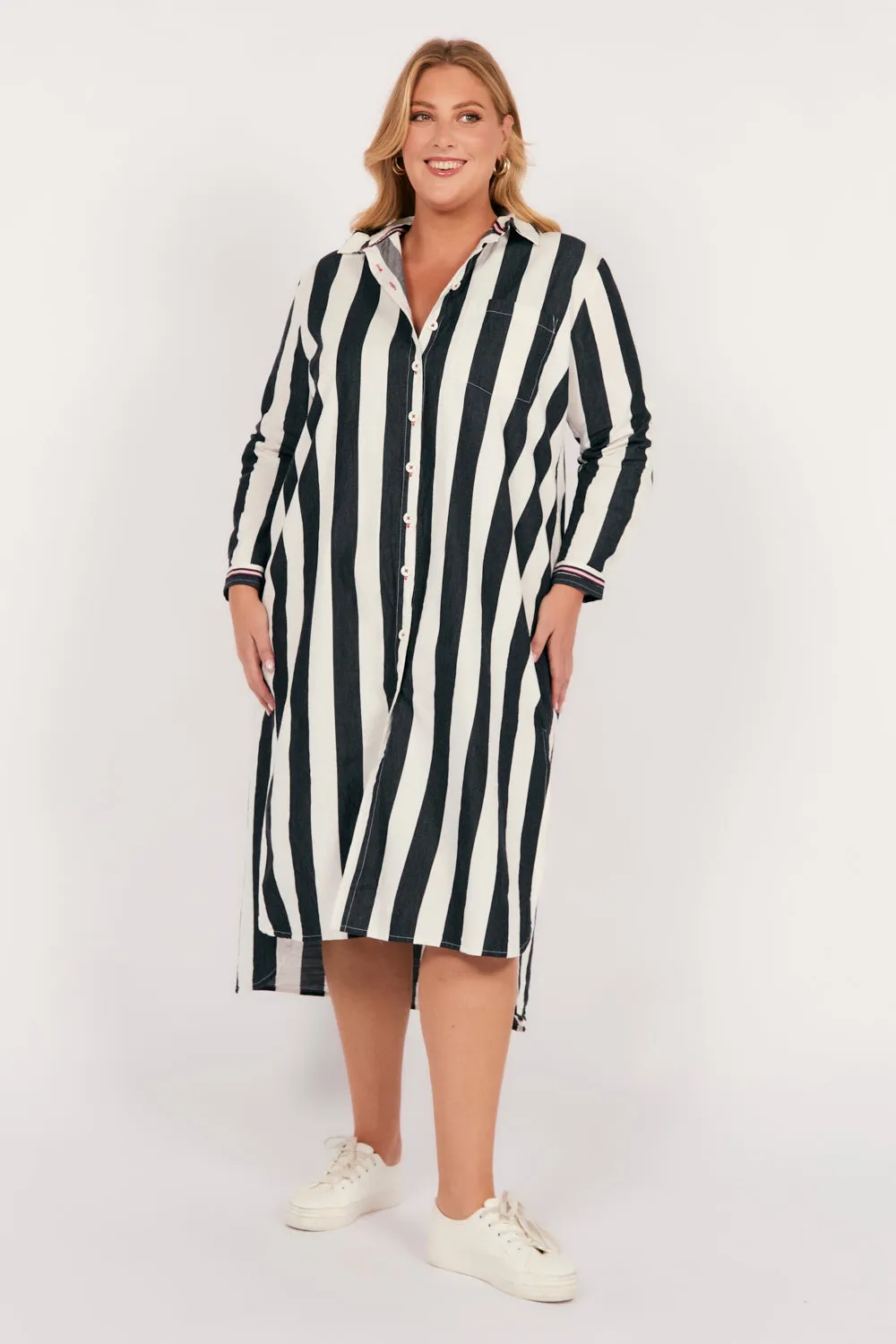 Perfect holiday dress Natalia Shirt Dress in Harbour Lines
