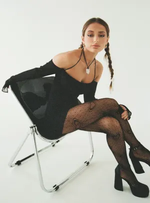 Tisha Off The Shoulder Mini Dress Black On Trend Modern Muse