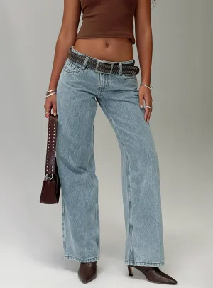 Ellanor Low Rise Slouch Denim Jean Light Blue Party Look Urban Explorer