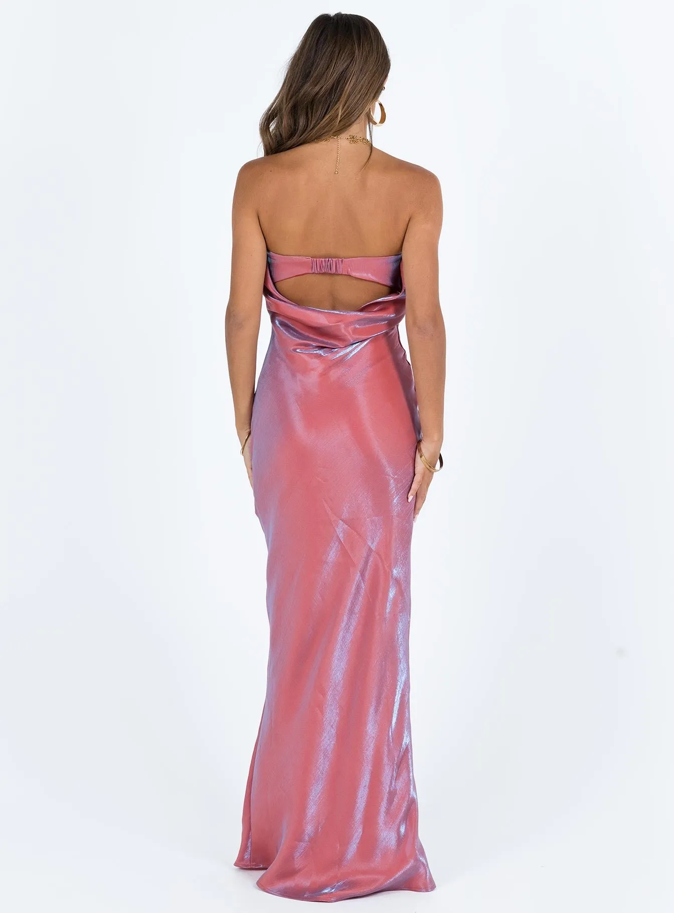 Flow Line Aysa Strapless Maxi Dress Pink