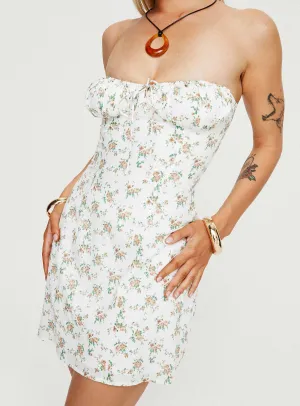Floral Chic Design Rizzi Mini Dress White Floral