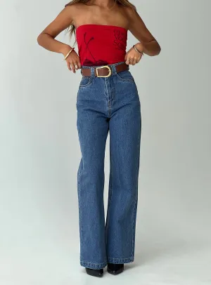 Zephee High Rise Wide Leg Jeans Light Wash Anywhere Fit