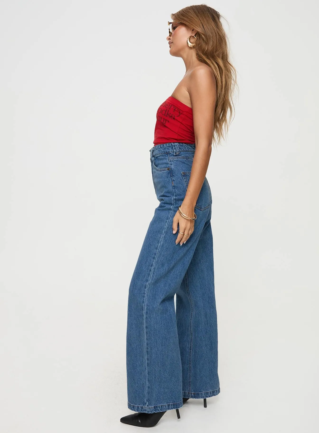 Fit For Life Travel Outfit Professional Wear Zephee High Rise Wide Leg Jeans Light Wash