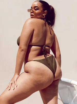 Tension Control Band Quick Drying Technology Kaila Bikini Bottom Chocolate Curve