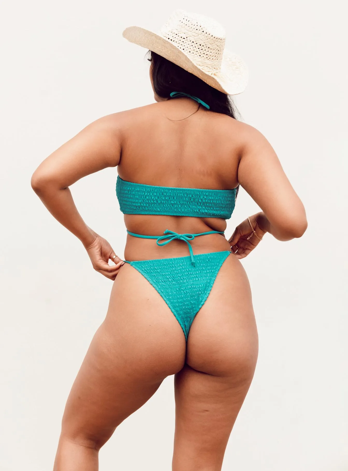 Ava Bikini Bottoms Blue Non Bulky Design Sun Protection Fabric