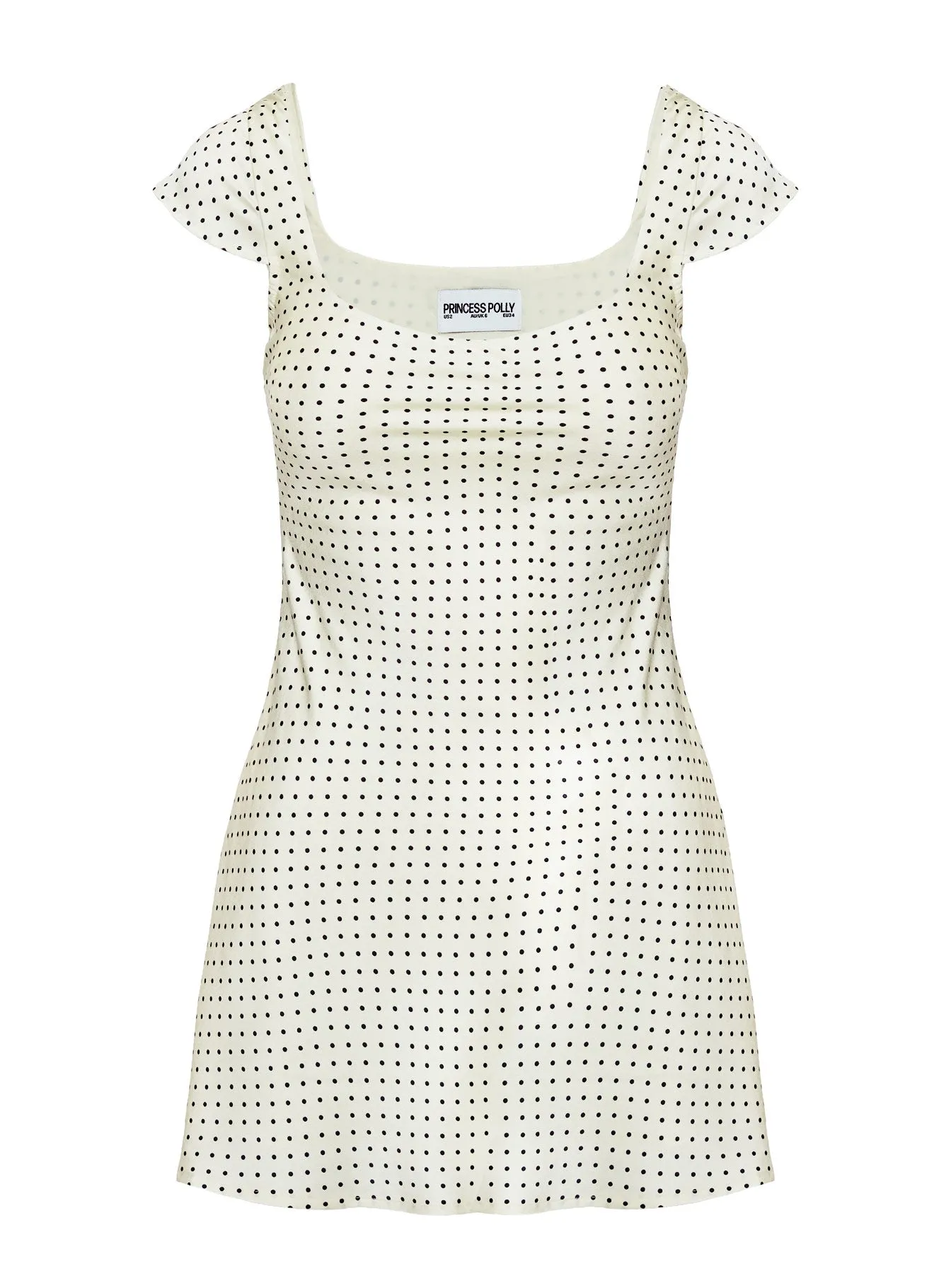 City Babe Heat Glow Lucienna Polka Dot Mini Dress White / Black
