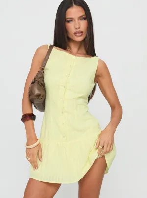 Modestie Mini Dress Lemon Chic Layer