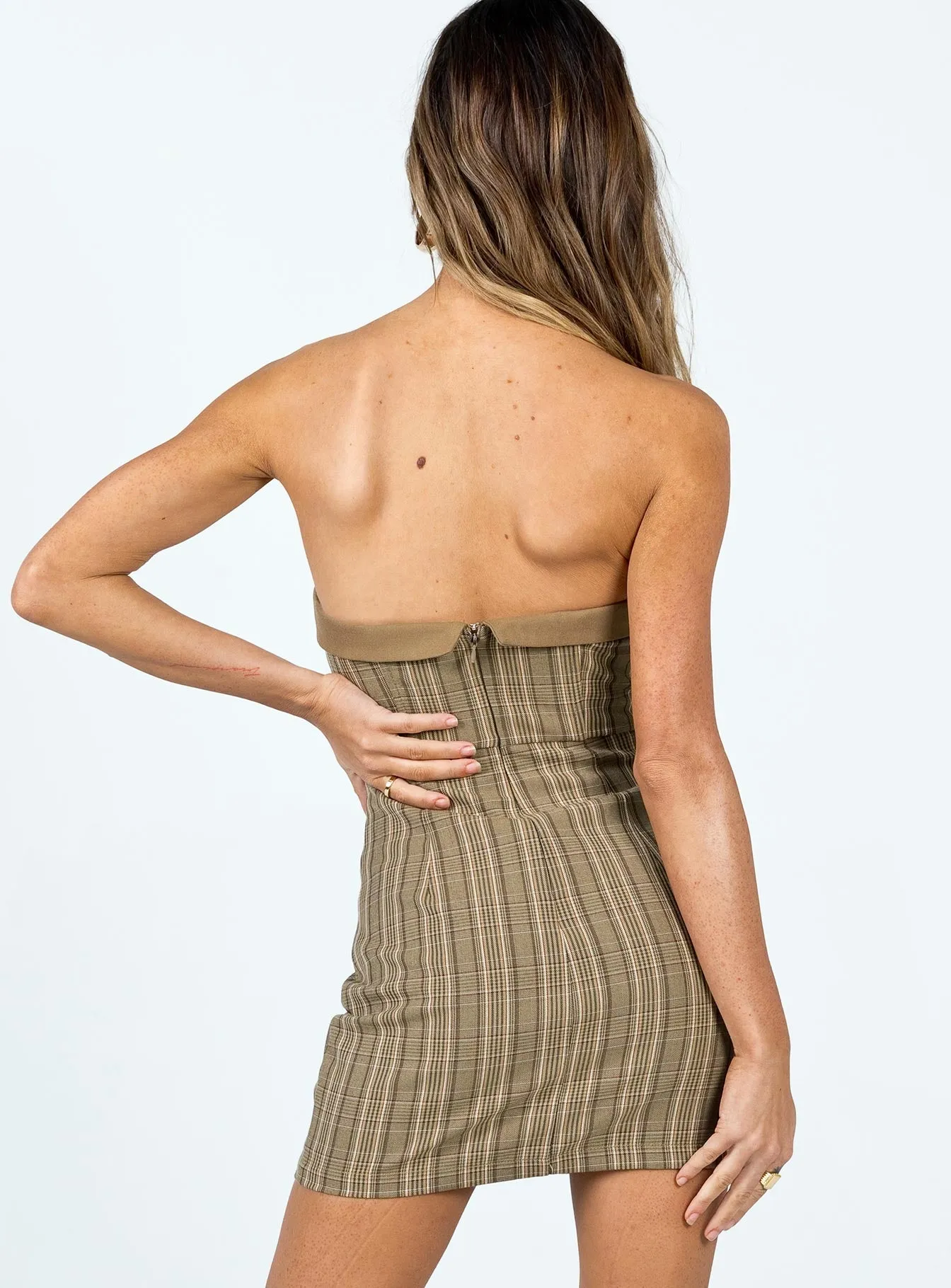 Tanzen Corset Mini Dress Brown Multi Fresh Vibes