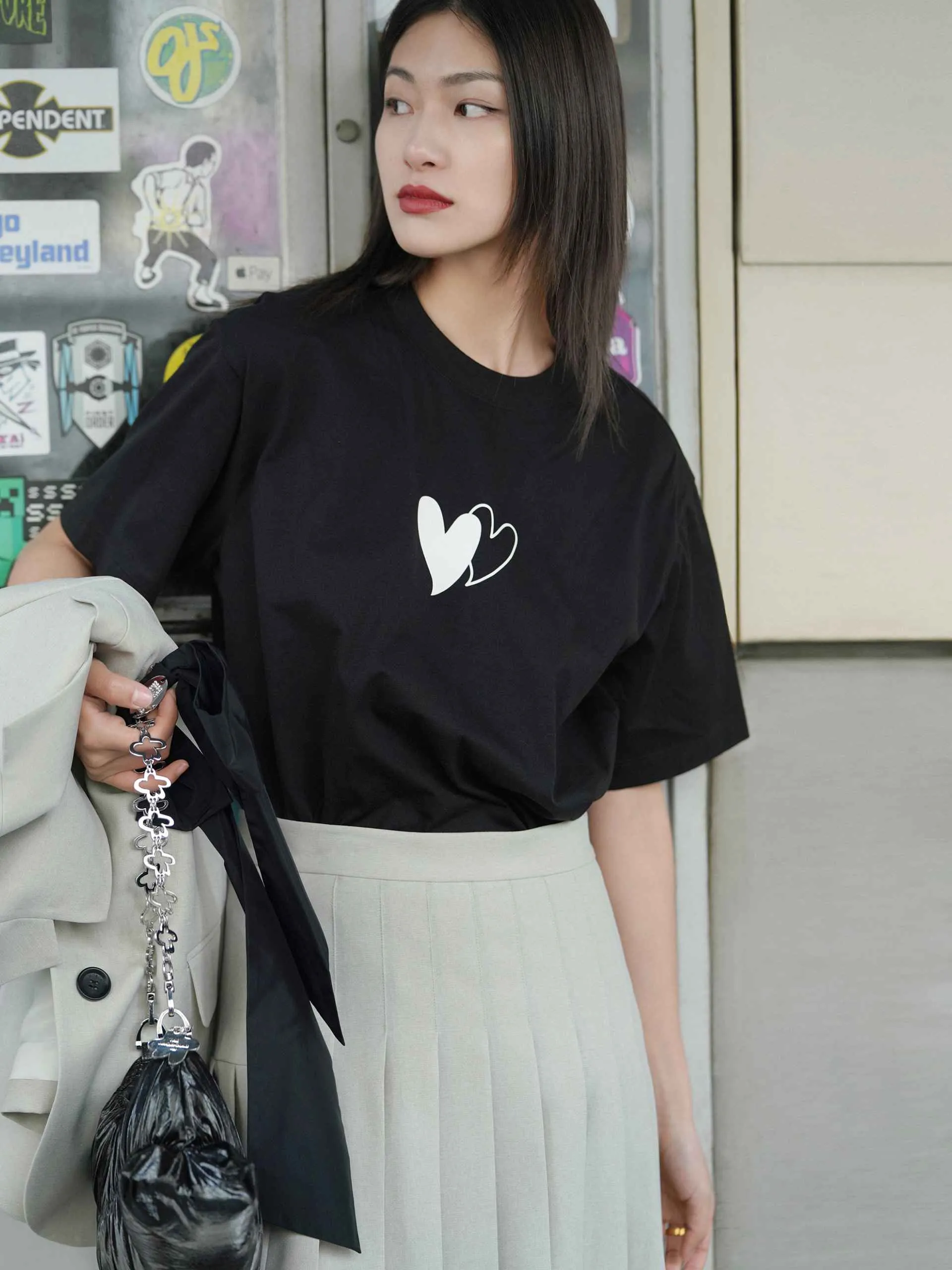 Comfortable apparel Oversized Print Cotton Tee
