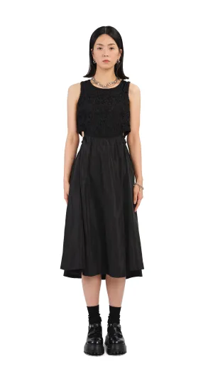 british retro Cord Embroidery Dress
