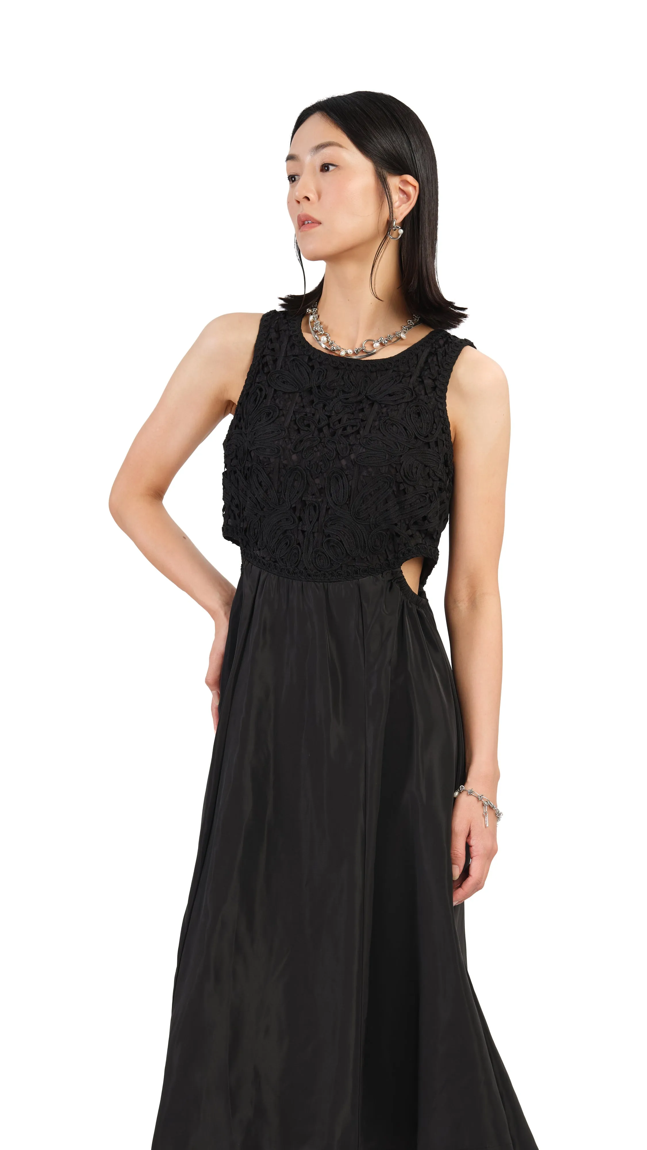 Cord Embroidery Dress Sun Beam FlatlockStitching