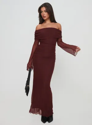 Consideration Maxi Dress Chocolate Peony Bloom