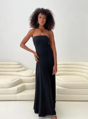 Ruffle Hem 4eva Maxi Dress Black