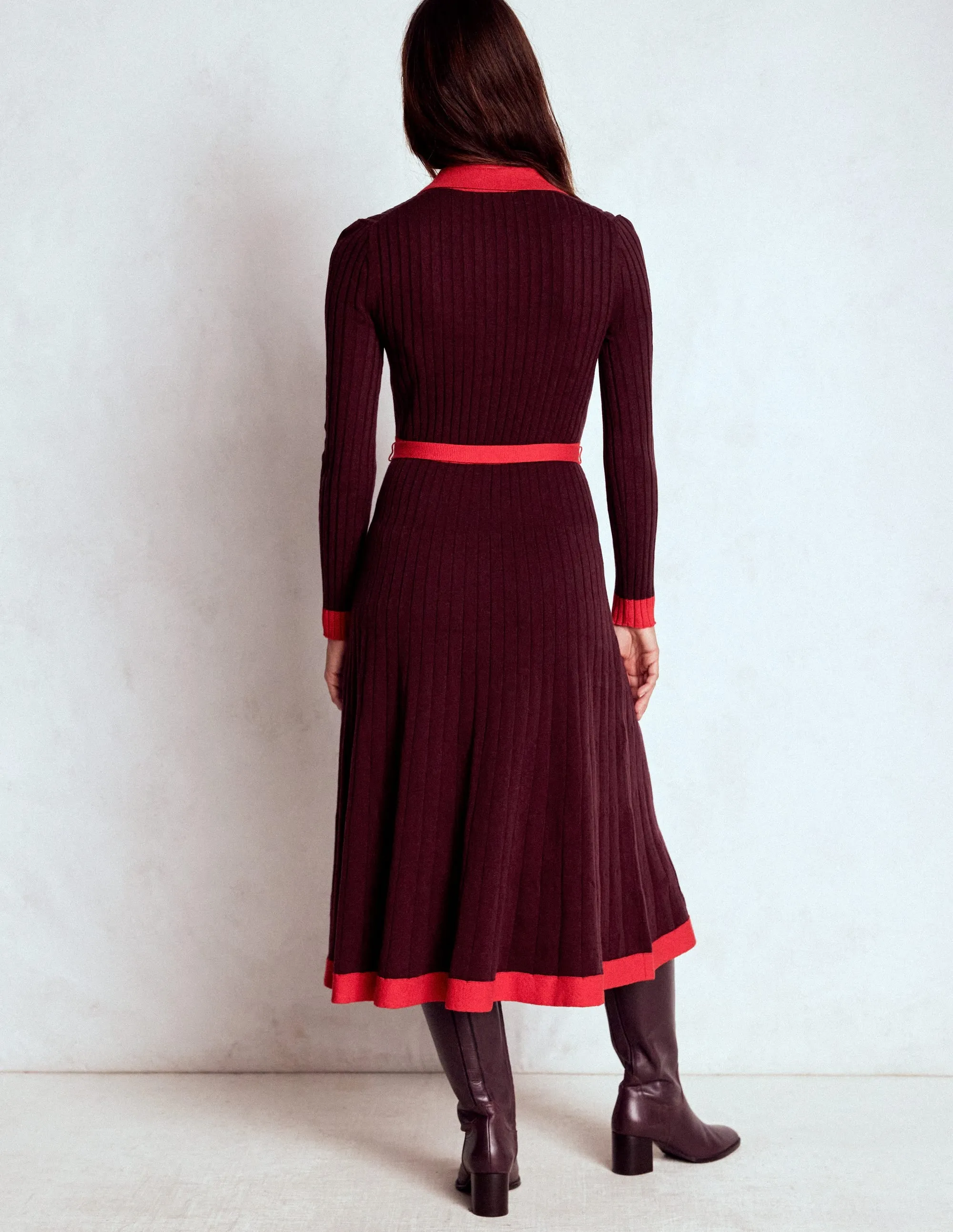 Rachel Knitted Shirt Dress-Deep Wisteria Stylish options Fresh Shore
