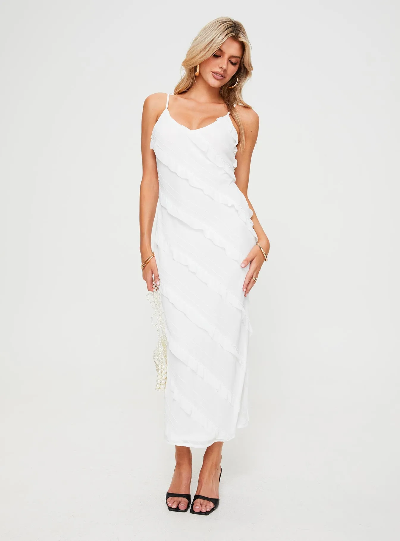 The lightweight fabric of this dress ensures comfort throughout the day without compromising style Lars Maxi Dress White