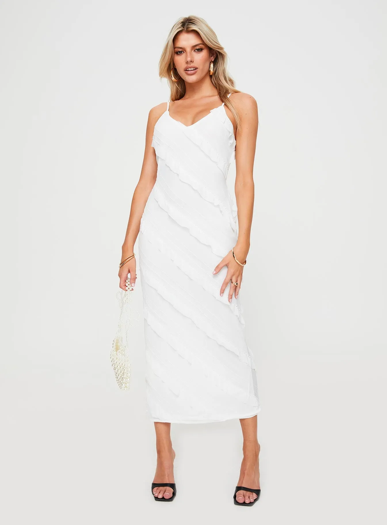 Cold Cozy Lars Maxi Dress White