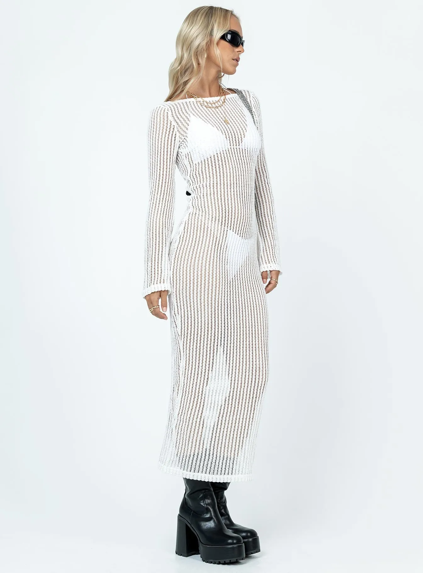 Cross Stitch Bria Maxi Dress White