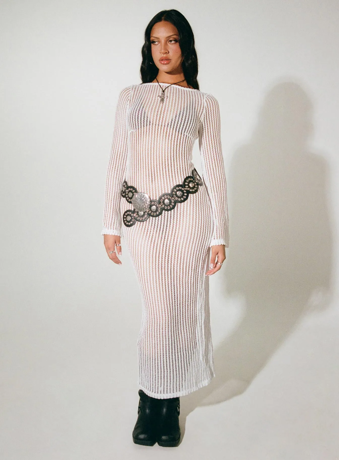 Hemp Soft Maple View Bria Maxi Dress White