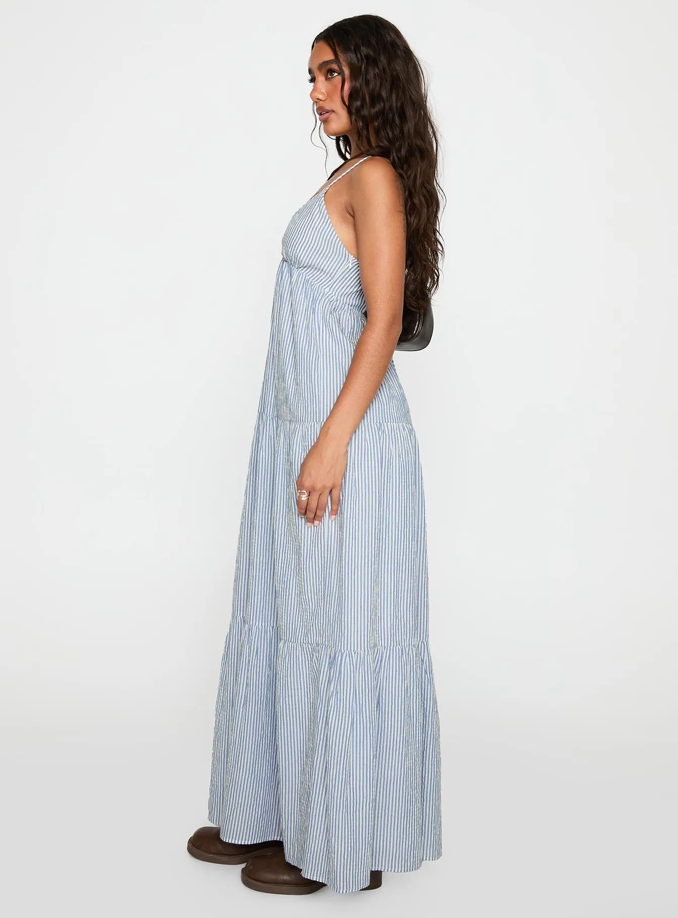 Lost Upstate Maxi Dress Blue Stripe Relaxed fit formal wear The elegant cut of this dress highlights your figure while offering plenty of room to move