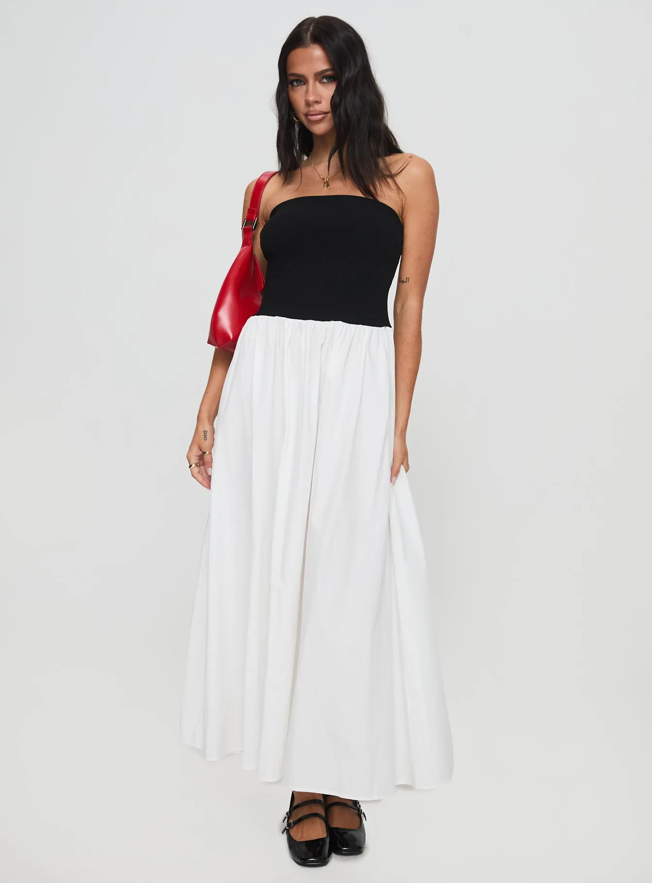 Village Path Rhett Maxi Dress Black / White