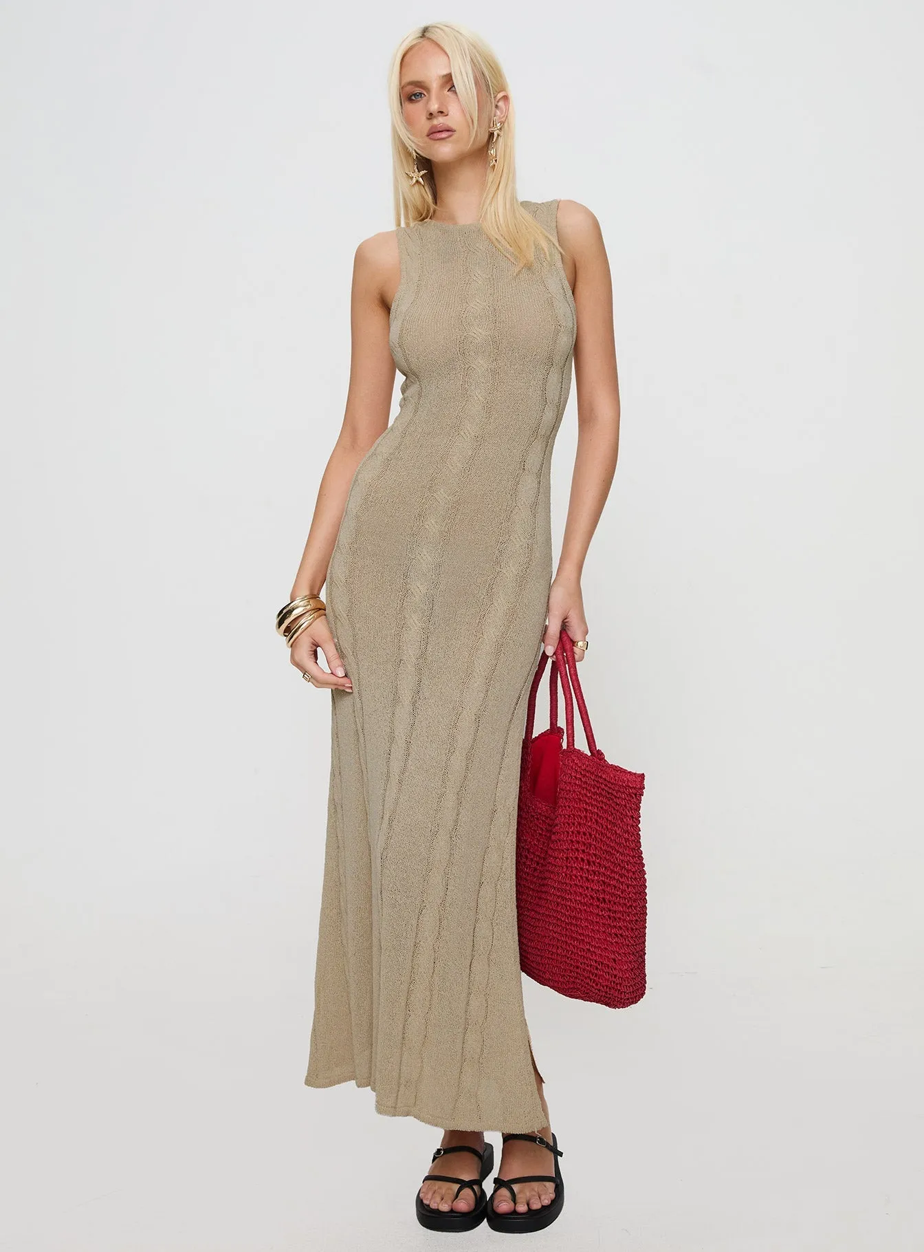 Tijuana Maxi Dress Cream Vibrant boho dress