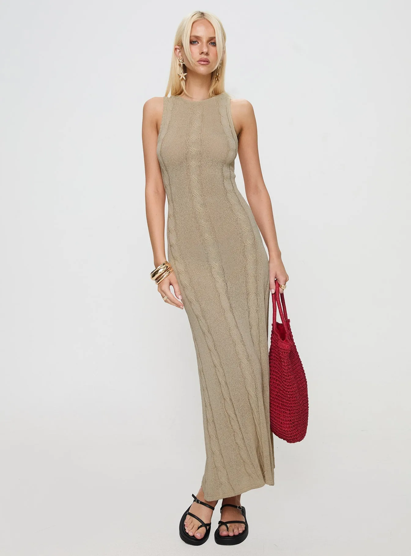 Tijuana Maxi Dress Cream Tile Glow