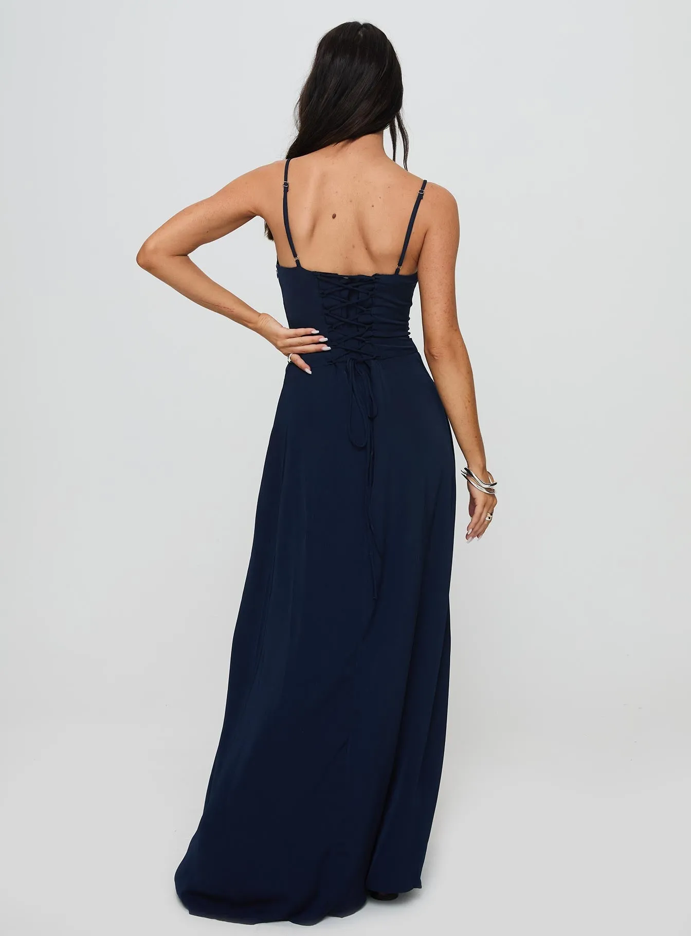 Eleanora Maxi Dress Navy Square View