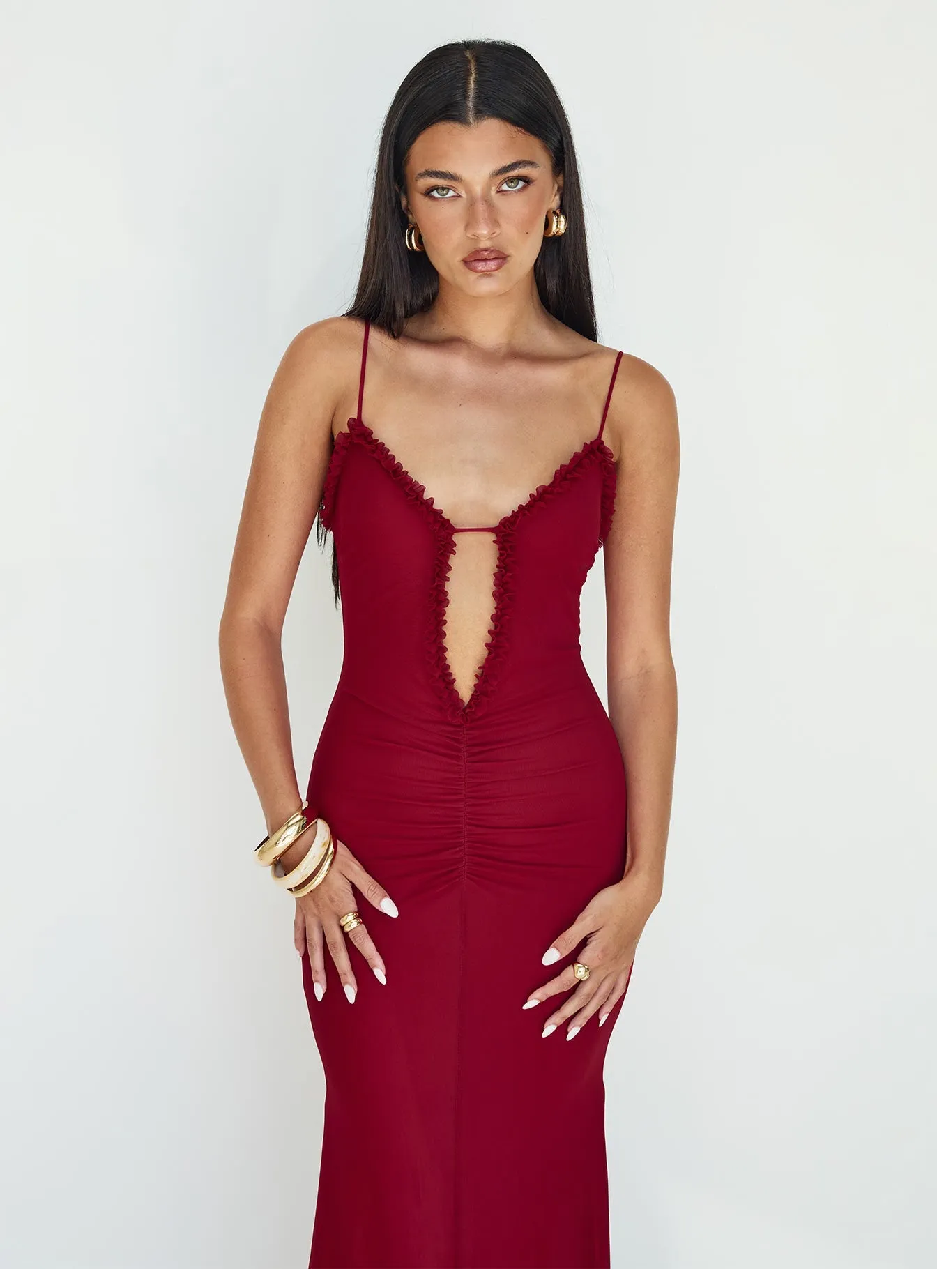 Capisce Maxi Dress Red old town Strong Aura