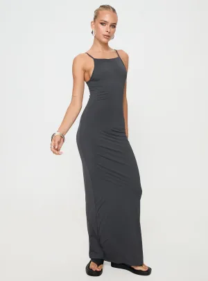 Nayana Maxi Dress Slate Vibrant floral maxi