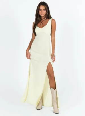 Shannyn Maxi Dress Yellow Shell Shine Canal Side