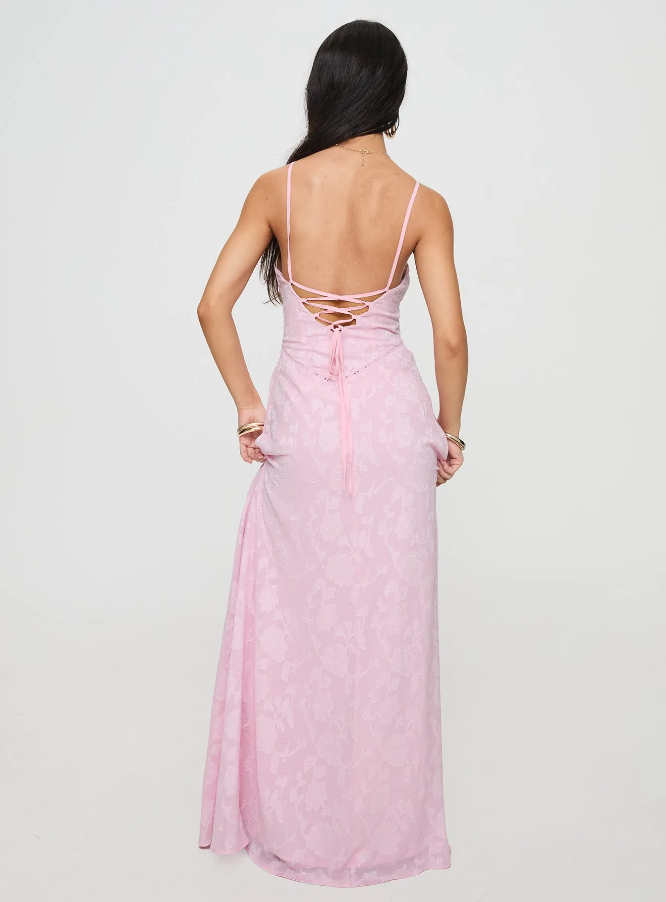 South Of France Maxi Dress Pink Petite Day-to-evening wear Wood Path