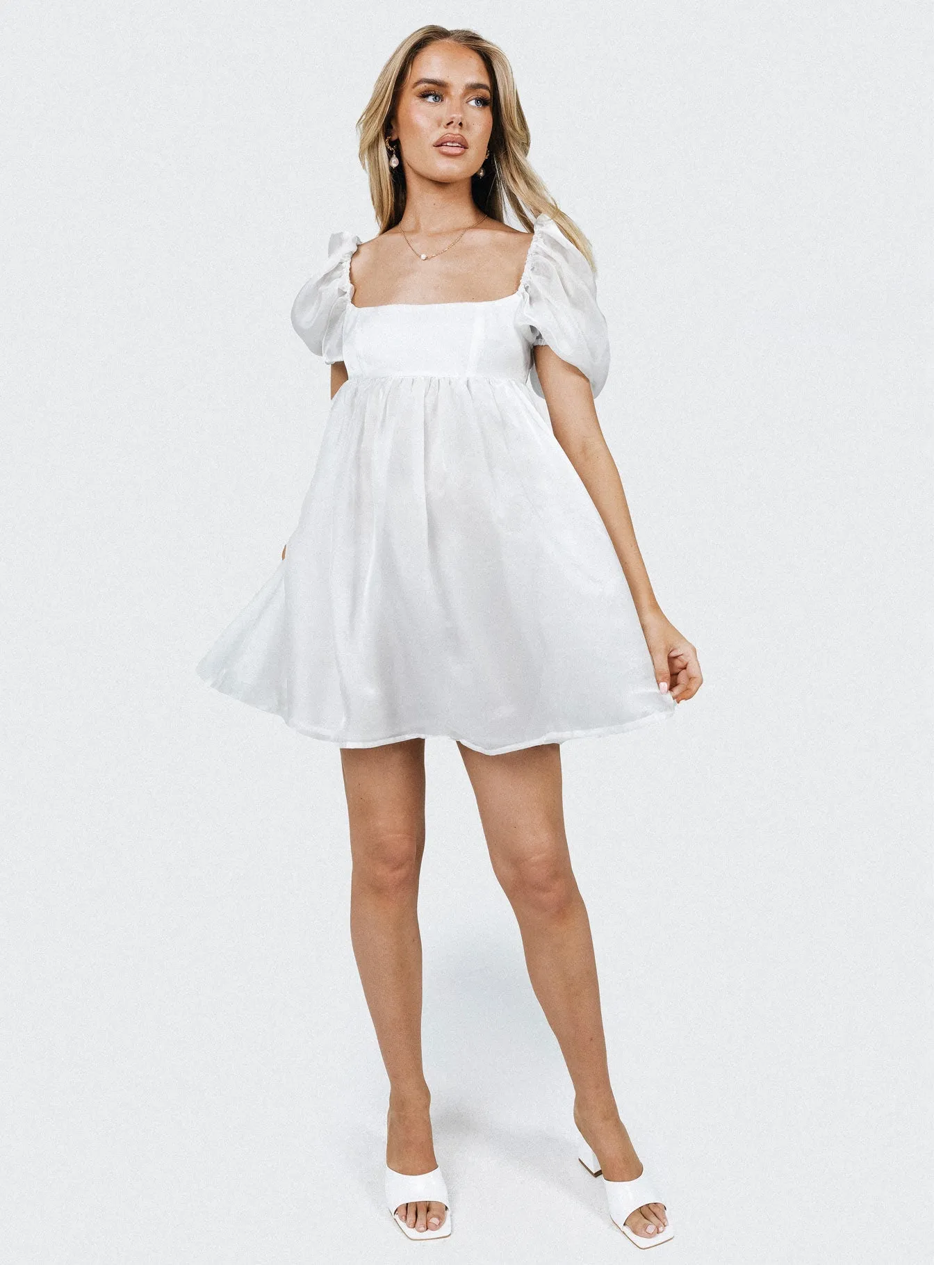 Scene Glow Alaya Mini Dress White