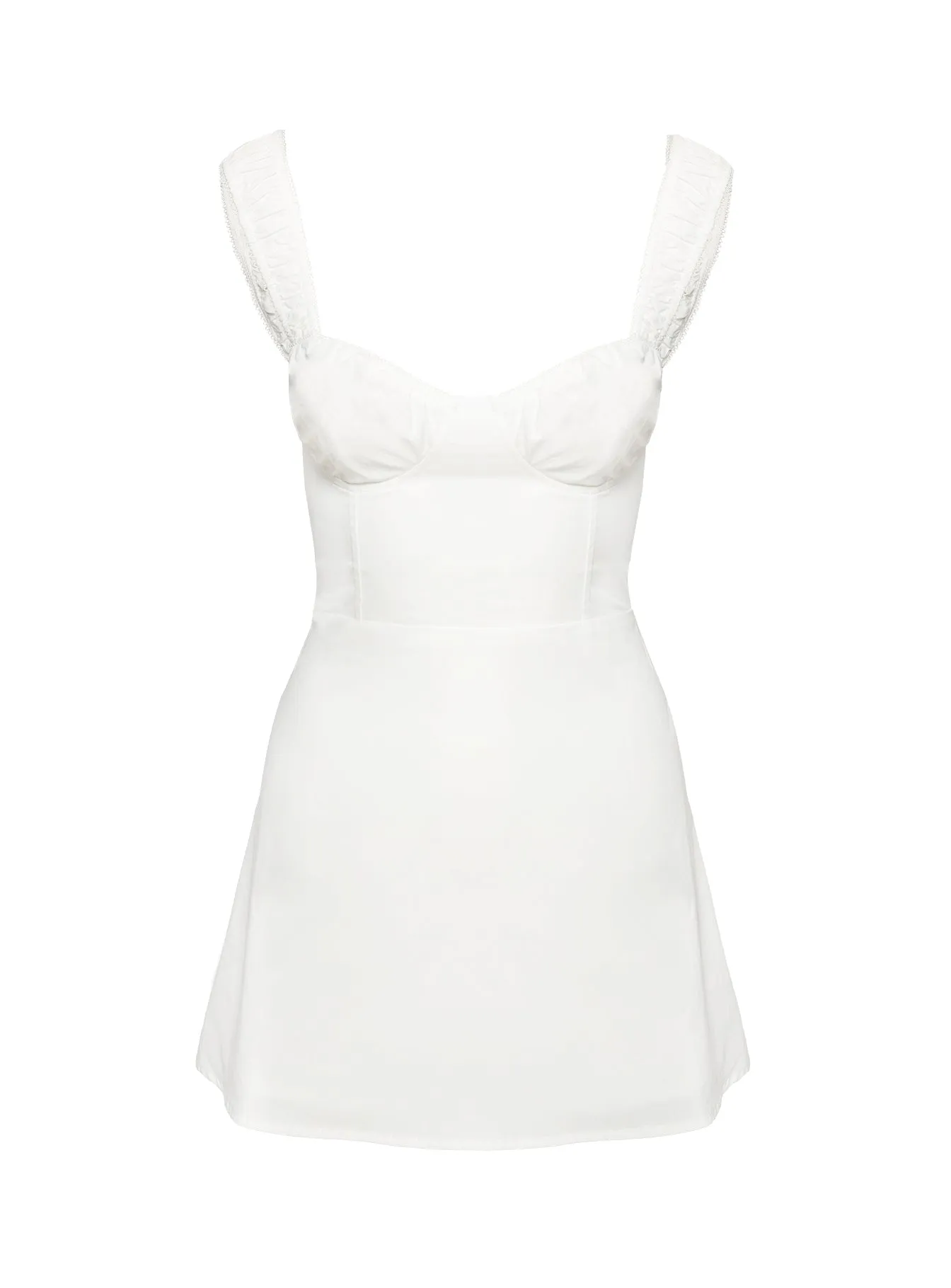 Party Snap Faubert Mini Dress White
