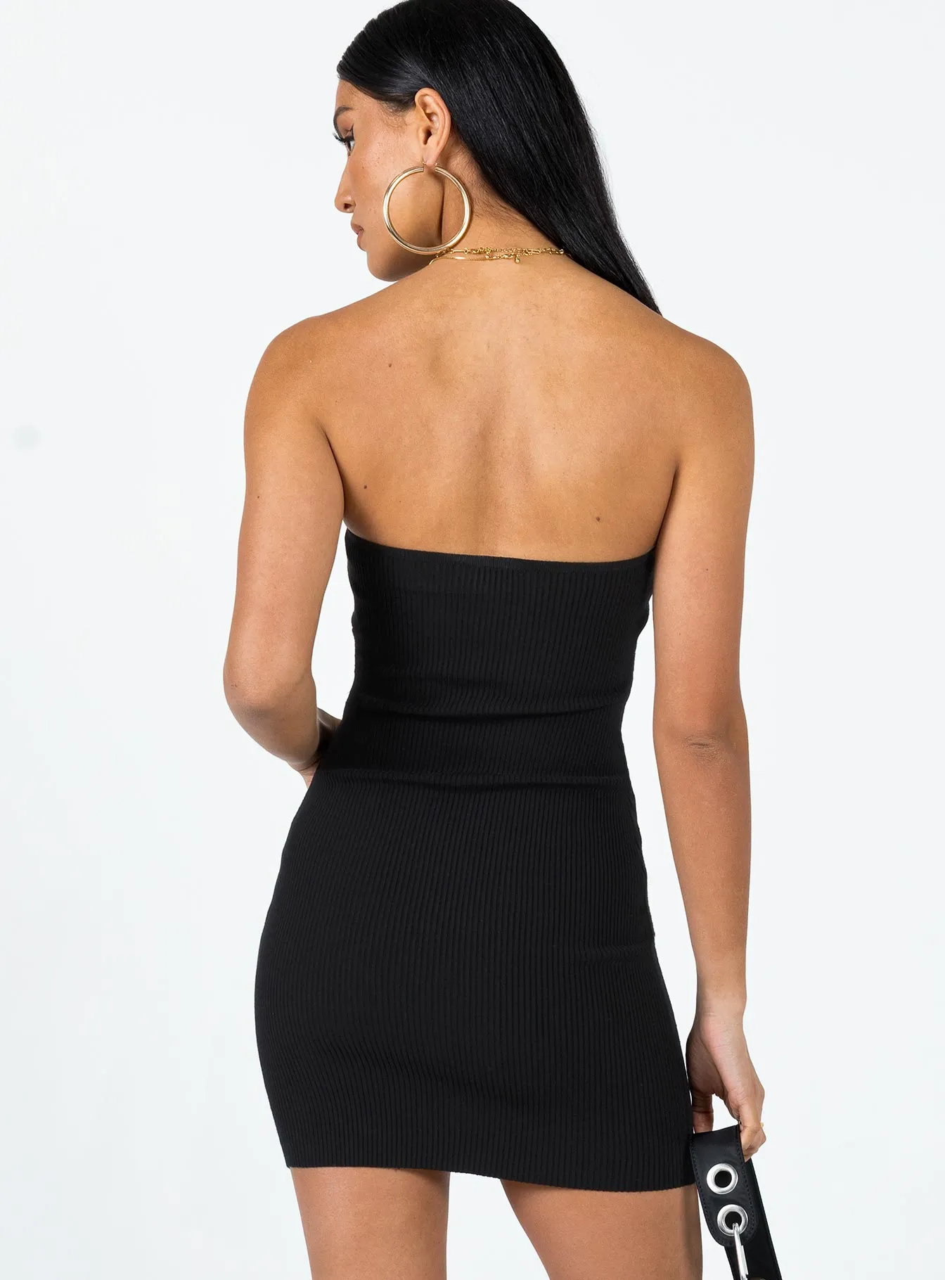 Bold statement dress Comfortable party wear Kallister Mini Dress Black