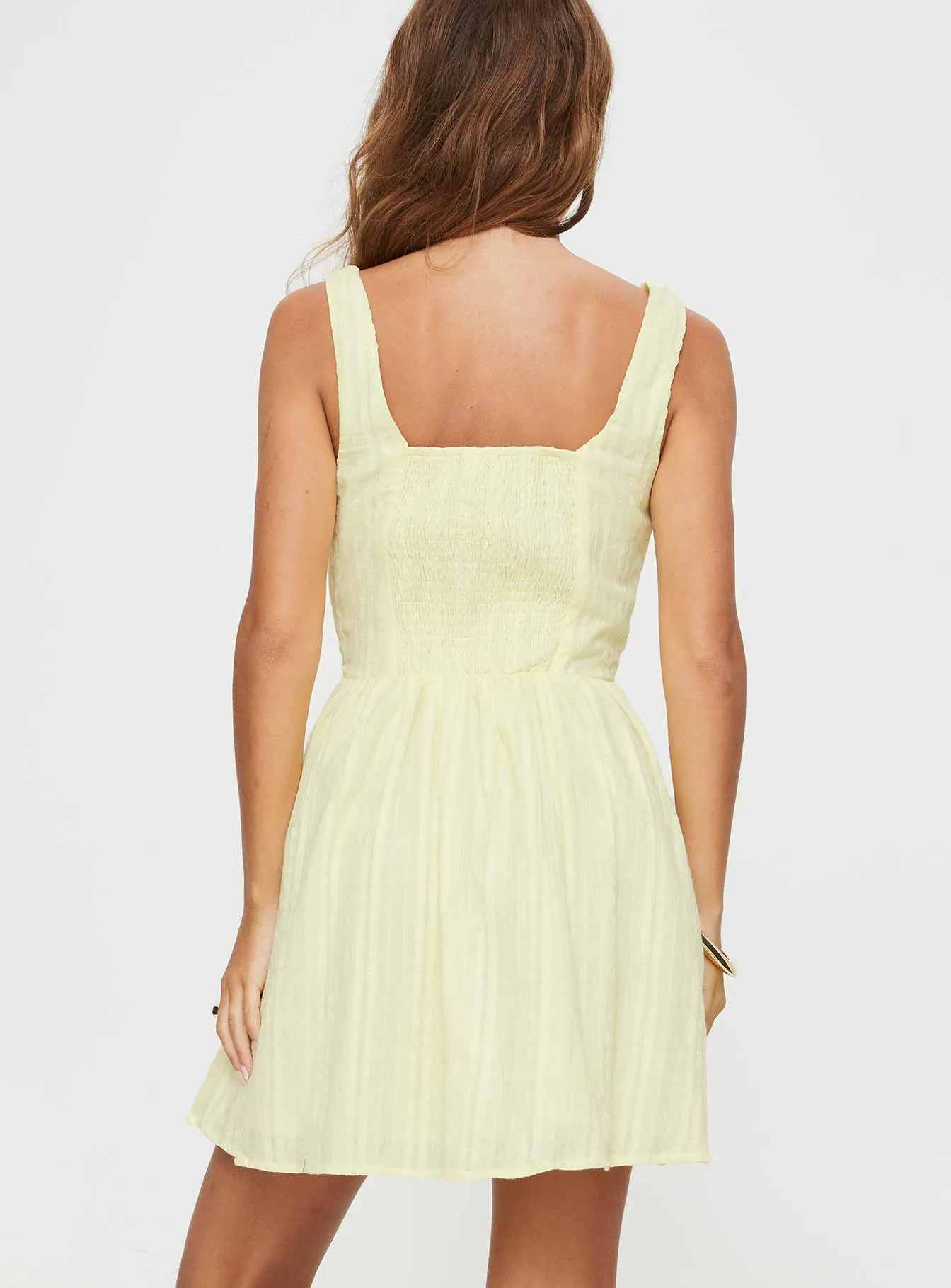 Classic casual mini dress Edge Warm Lorinda Mini Dress Yellow