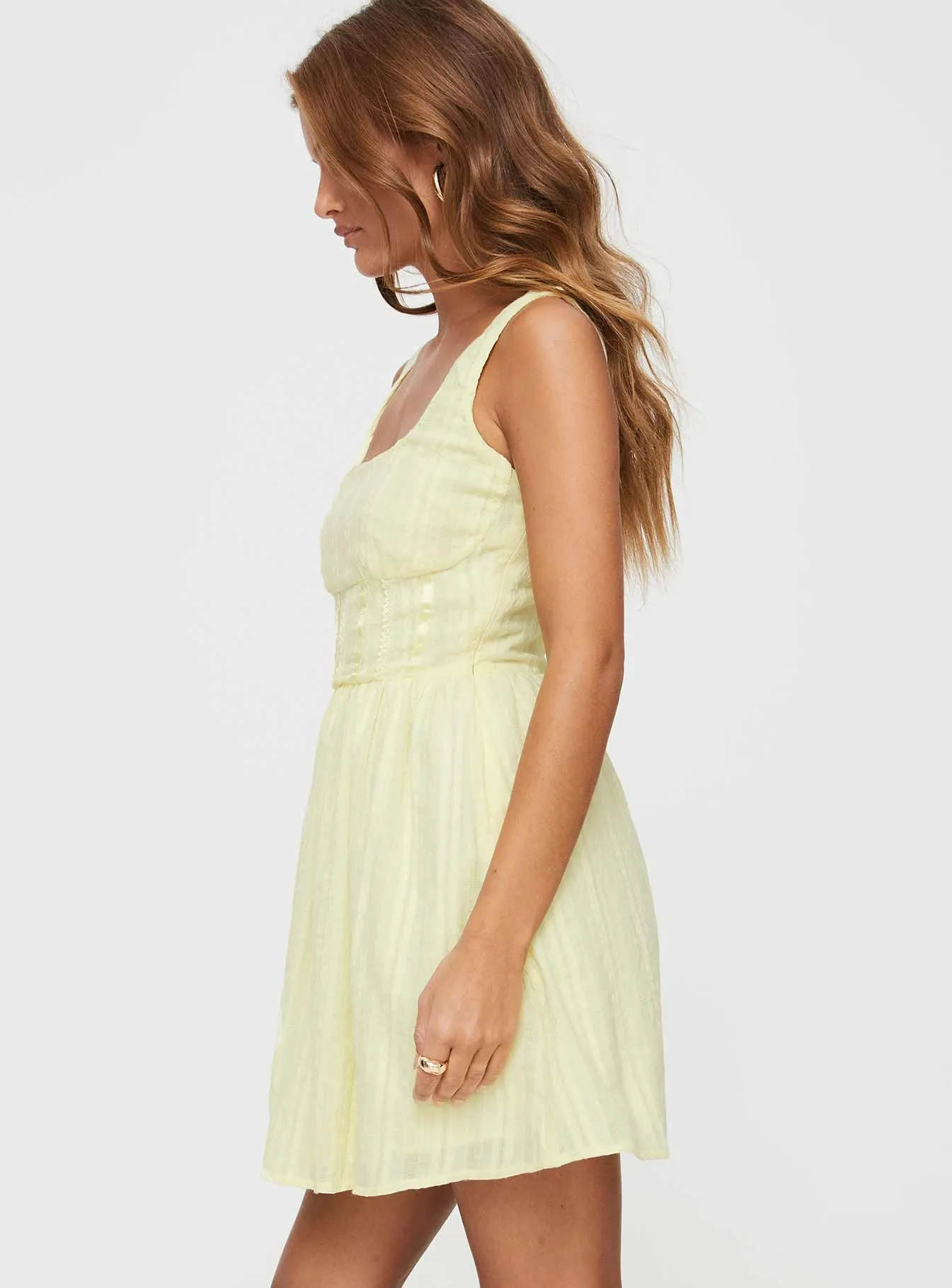 Lorinda Mini Dress Yellow Scene Rush