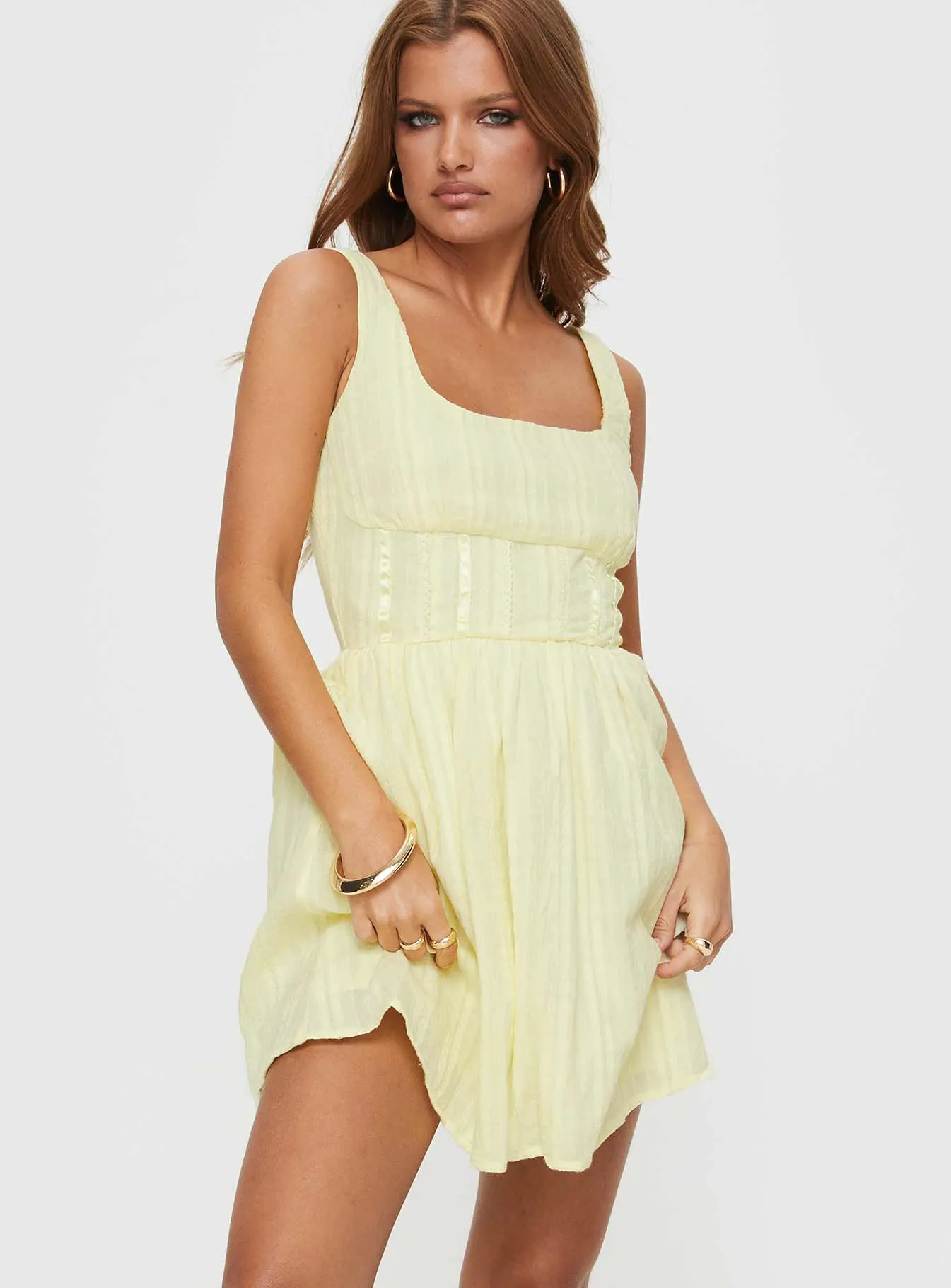 Urban Glow Lorinda Mini Dress Yellow