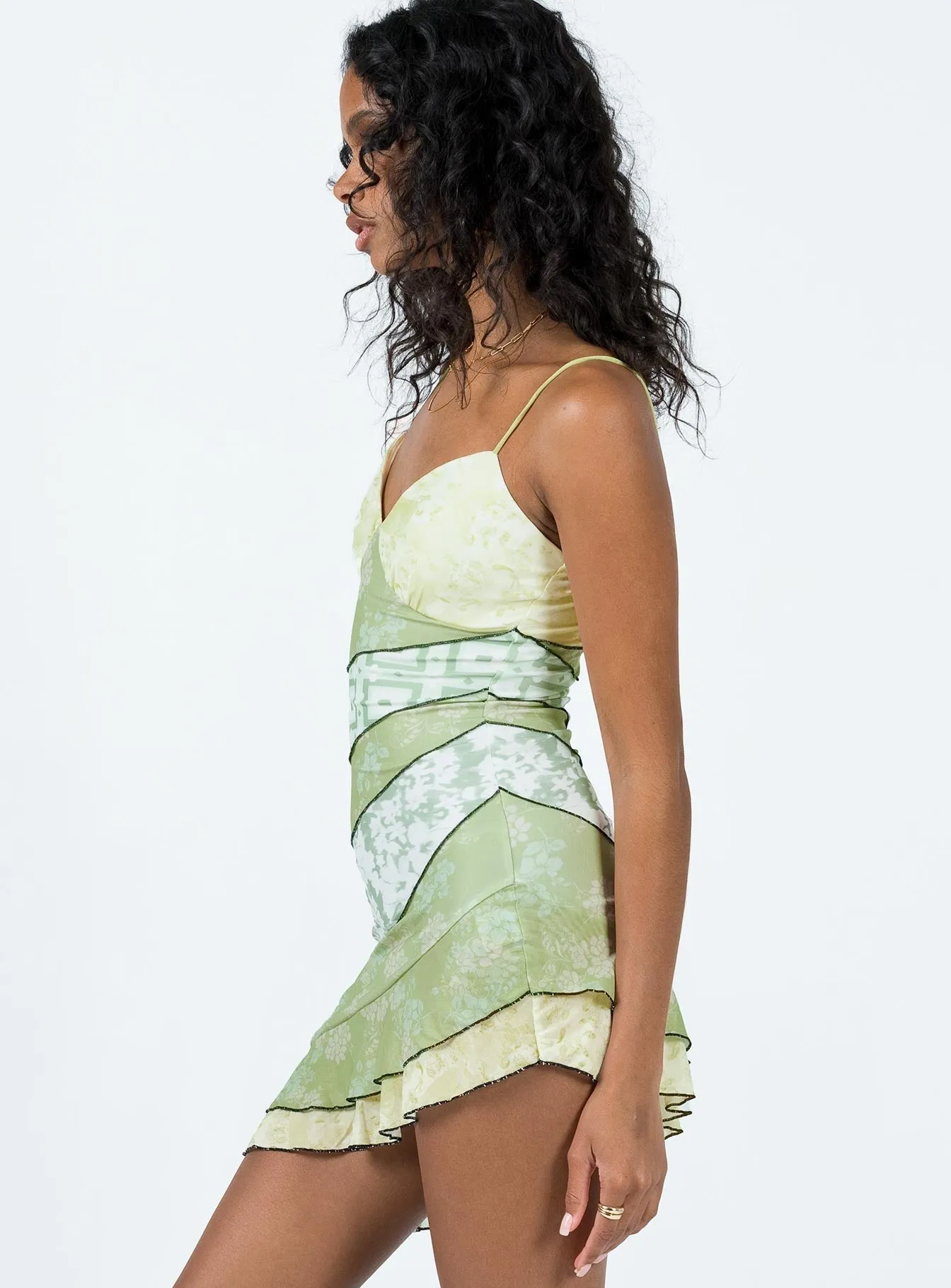 Edge Beat Risani Mini Dress Green Multi