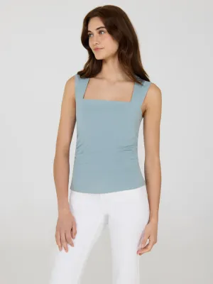 Vital Core WrinkleResistant Sleeveless Ruched Square Neck Top