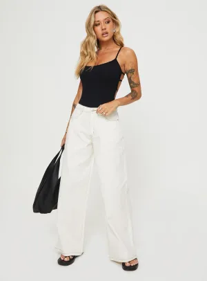 All Tied Up Bodysuit Black Fine Casual Picnic Lightweight