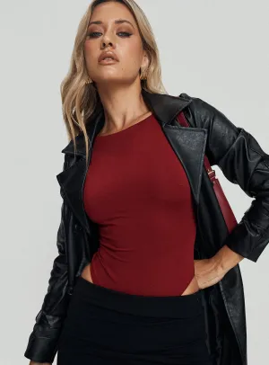 Soft Loose Beresford Bodysuit Wine