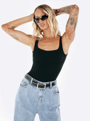 Crosby Bodysuit Black Tall Relaxed Date Eco Singer