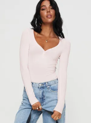 Premium Home Delgado Long Sleeve Bodysuit Pink