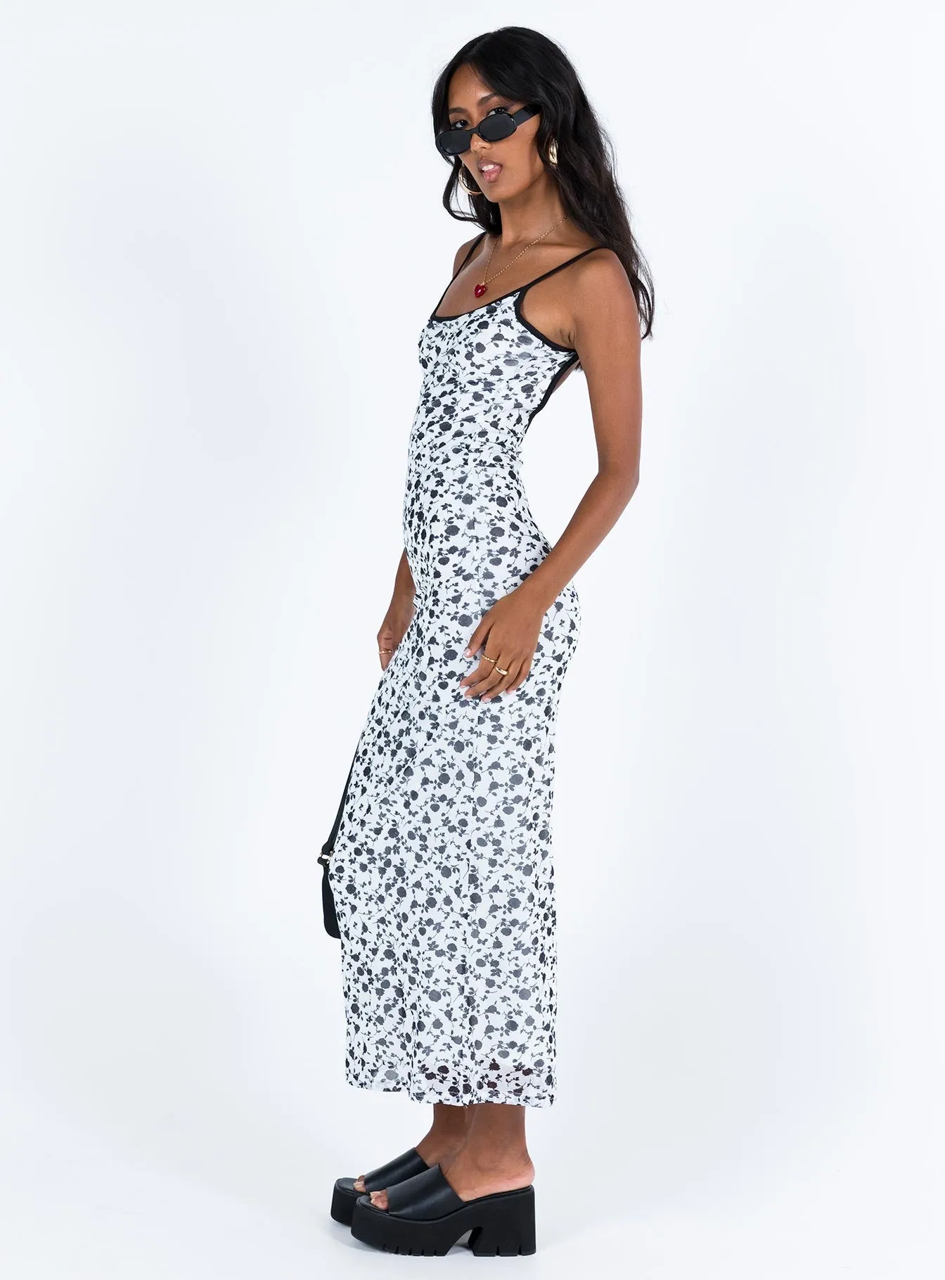 Paris Mood Knox Maxi Dress White / Black Floral