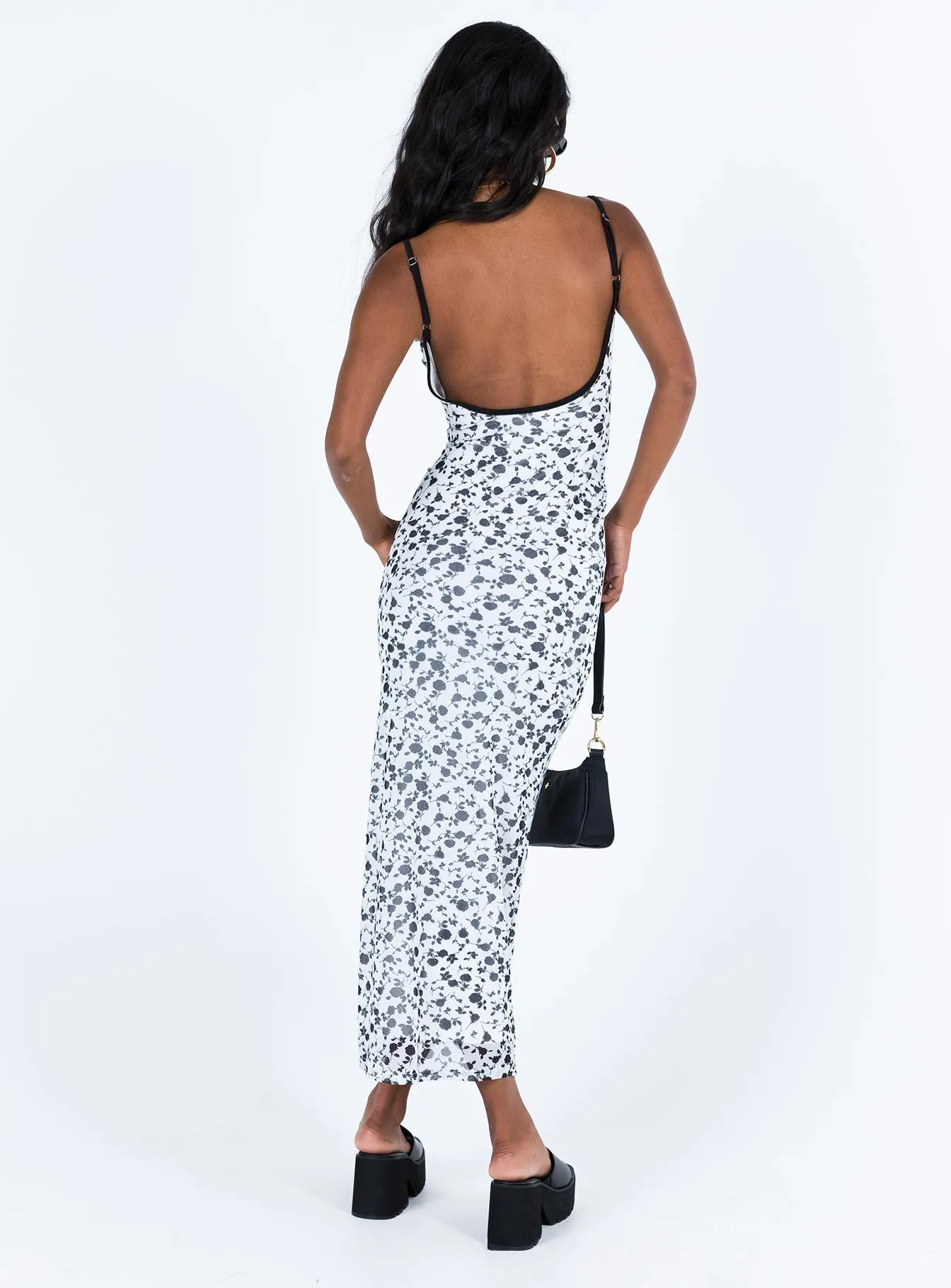 Sunrise Bay Net Glow Knox Maxi Dress White / Black Floral