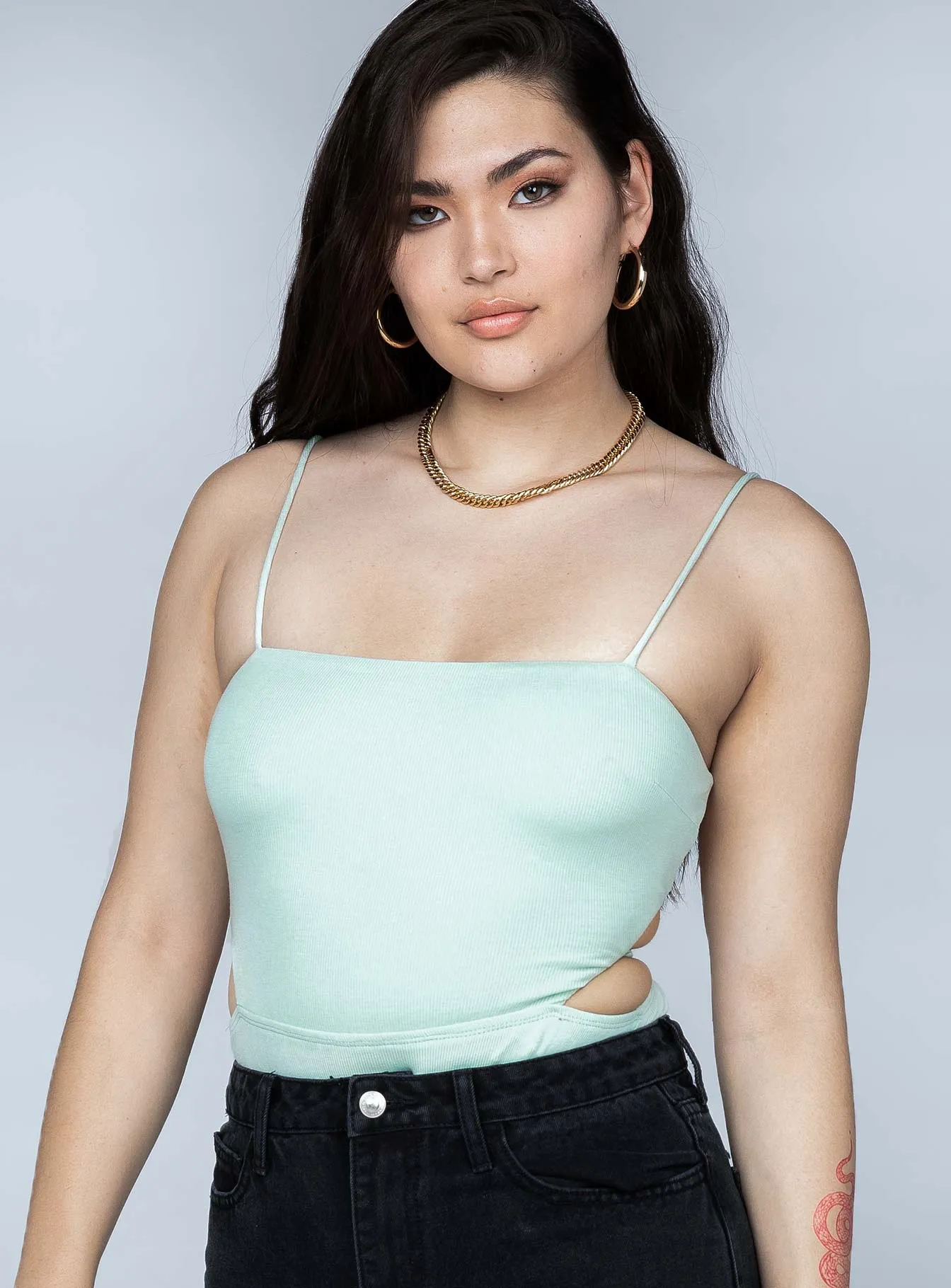 Smart Vacation Loose Friends Mena Bodysuit Green
